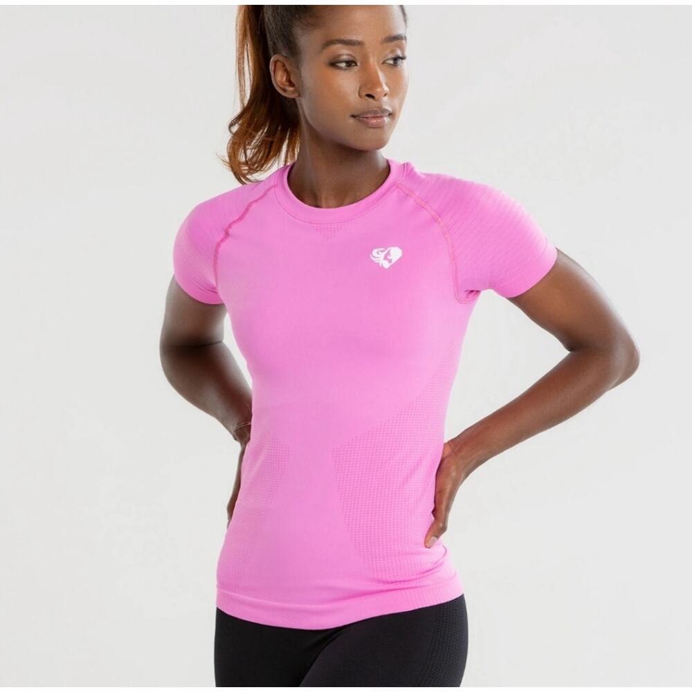 Women's Best Power Seamless Tee in Pink Size Medium‎